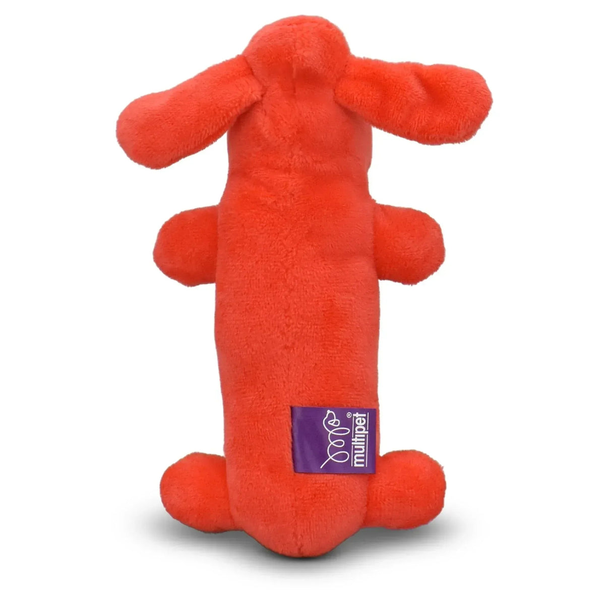 Multipet Smiling Loofa Plush Dog Toy with Squeaker, 6 inch