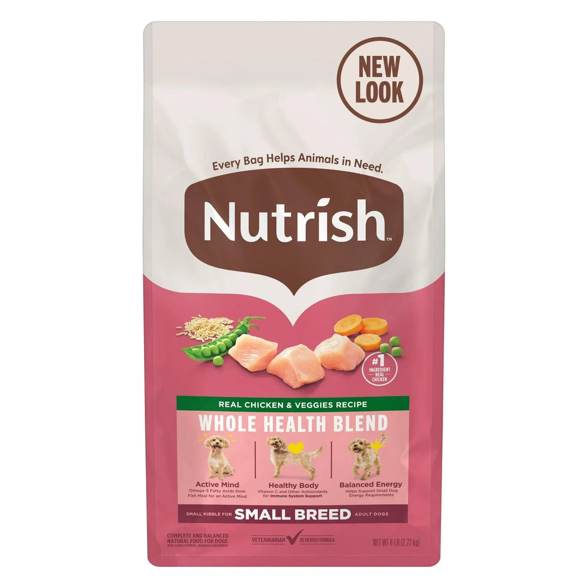 Nutrish Small Breed Real Chicken & Veggies Recipe Whole Health Blend Dry Dog Food
