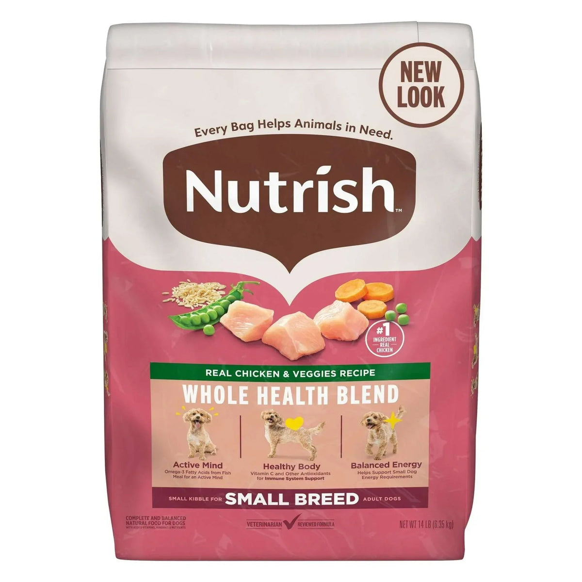 Nutrish Small Breed Real Chicken & Veggies Recipe Whole Health Blend Dry Dog Food