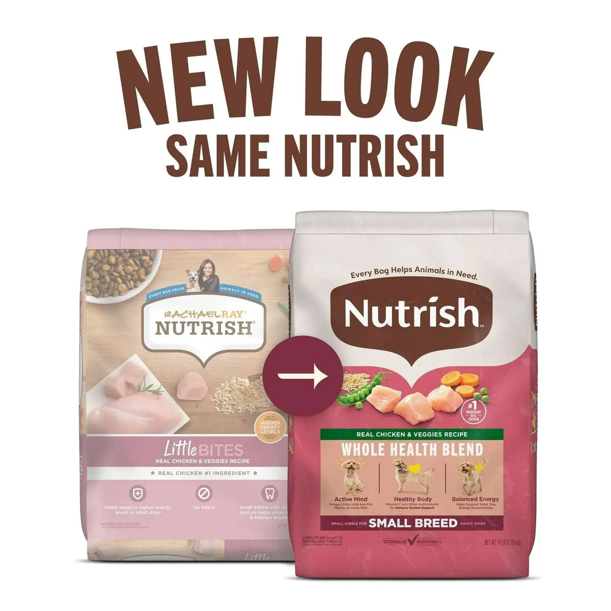 Nutrish Small Breed Real Chicken & Veggies Recipe Whole Health Blend Dry Dog Food