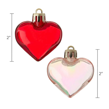 Heart Ornament Decorations, Red and Iridescent, 12 Count, Valentine's Day by Way To Celebrate