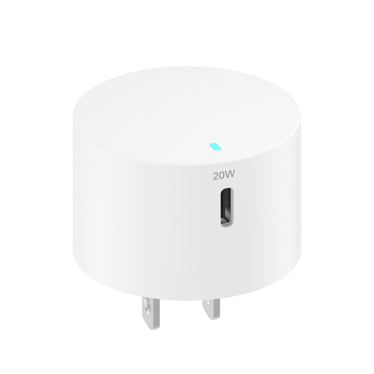 onn 20W Single USB-C Port Wall Charger, Fast Charging, USB-IF Certified, Foldable Plug, White - Compatible with iPhone 17/16/15 Series, Samsung Galaxy, Note, Pixel Devices iPad Pro, & More