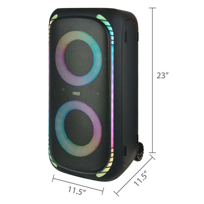 onn. Large Party Speaker Gen 2 with LED Lighting