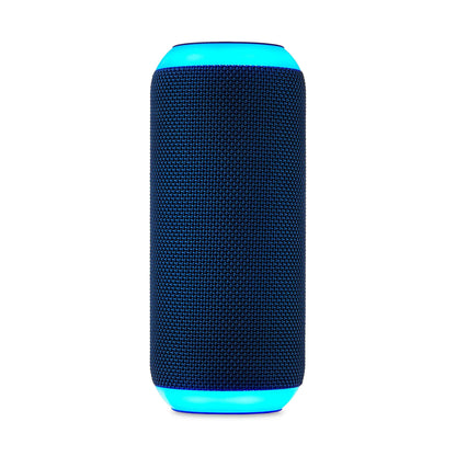 onn Medium Rugged Speaker with Bluetooth Wireless Technology and LED Lighting, Navy