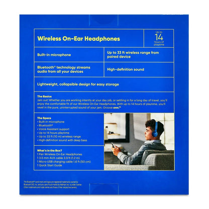 onn Wireless On-Ear Headphones