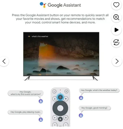 onn 4K Streaming Device, Google TV - Fast Streaming, Ultra HD, 8GB Storage, 2GB RAM