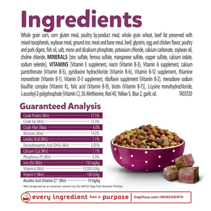 Purina Puppy Chow Dry Dog Food, High Protein Tender & Crunchy Real Beef Formula
