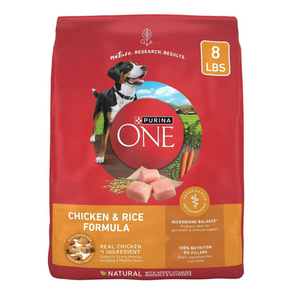 Purina One Dry Dog Food for Adult Dogs High Protein, Real Chicken & Rice