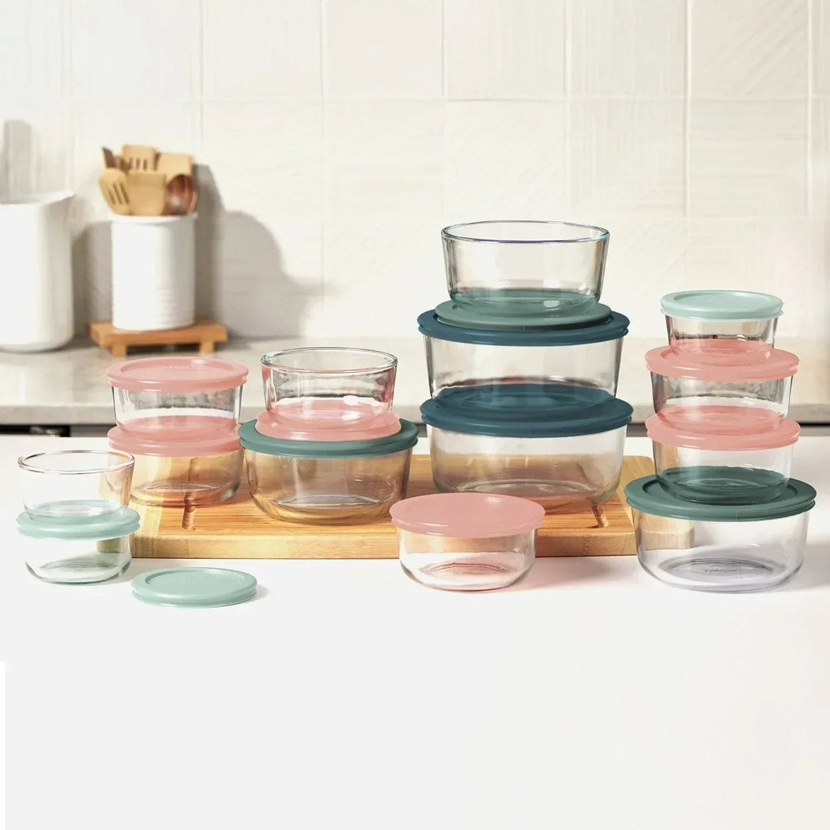 Pyrex Simply Store 28-Piece Glass Food Storage Set