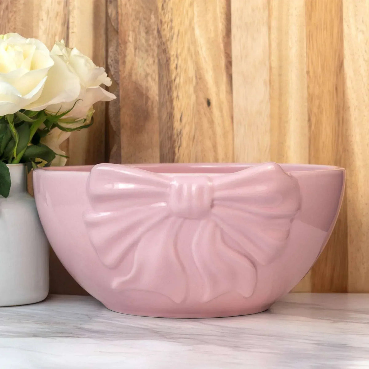 Way to Celebrate 1pk Ceramic Bow Serving Bowl