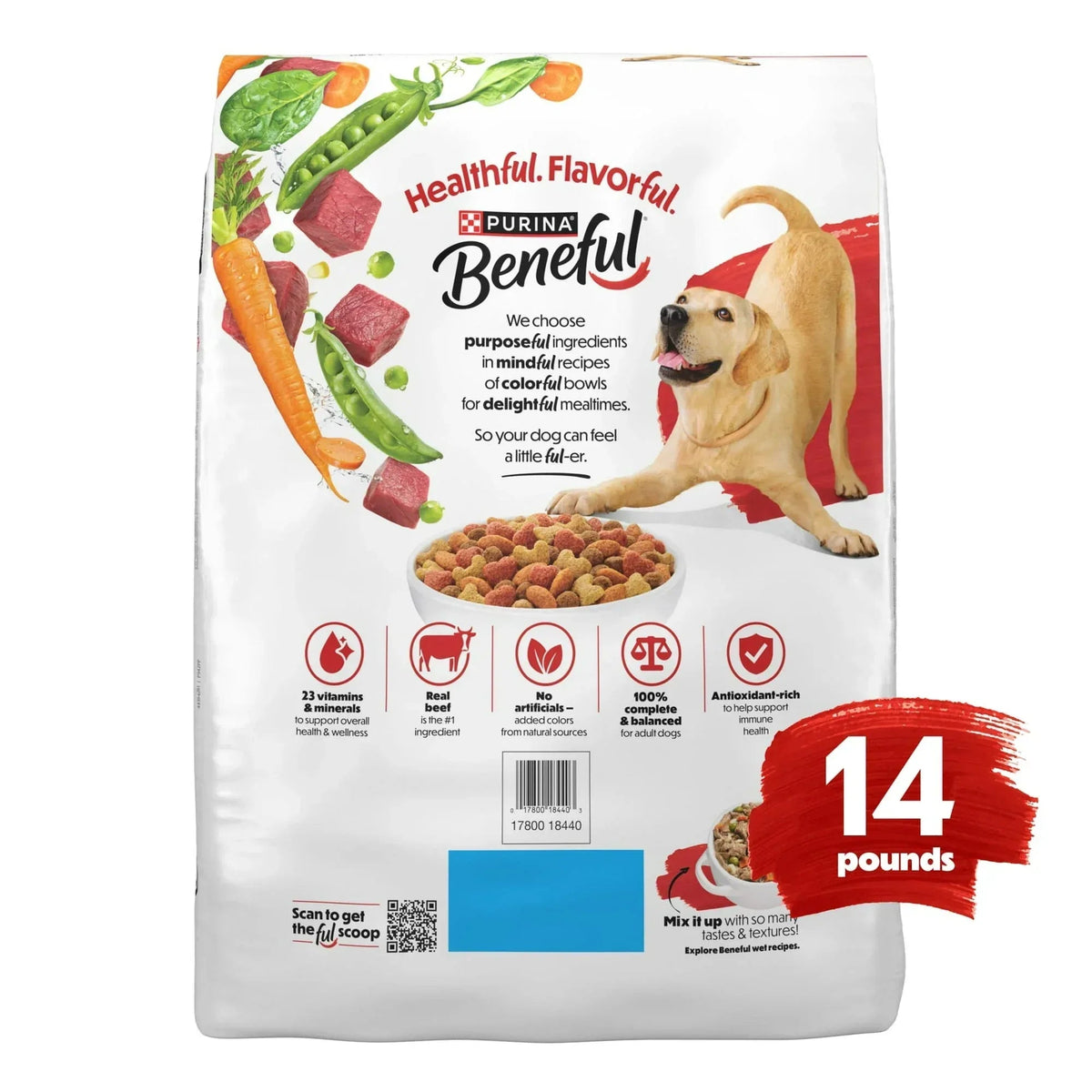 Purina Beneful Originals With Farm-Raised Beef Natural Dry Dog Food Recipe With Added Vitamins, Minerals and Nutrients