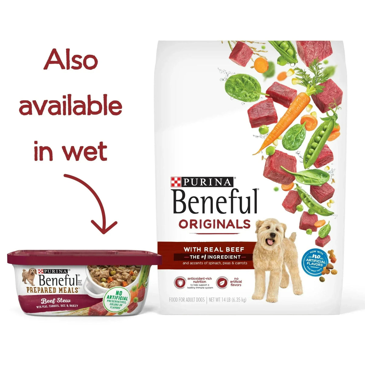Purina Beneful Originals With Farm-Raised Beef Natural Dry Dog Food Recipe With Added Vitamins, Minerals and Nutrients