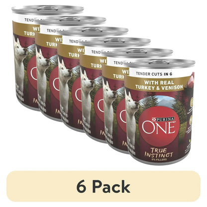 Purina ONE True Instinct Wet Dog Food, High Protein Soft Turkey & Venison, 13 oz Can