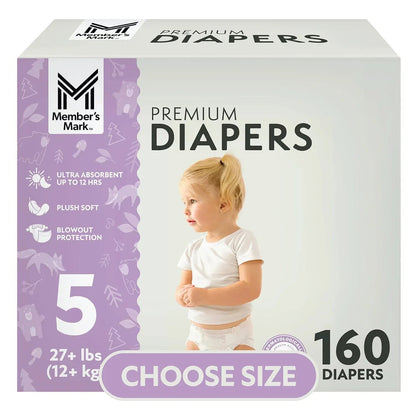Member's Mark Premium Baby Diapers, Choose Size