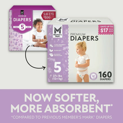 Member's Mark Premium Baby Diapers, Choose Size
