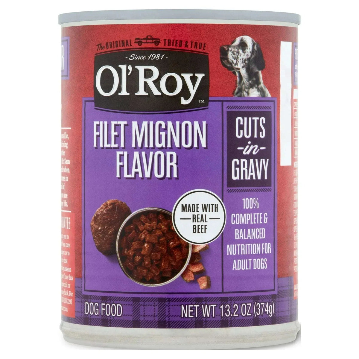 Ol' Roy Filet Mignon Flavor Cuts in Gravy, 13.2 oz Can
