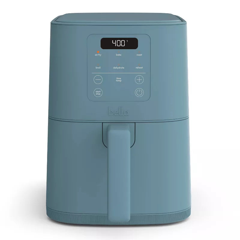 bella 4qt Slim Air Fryer Oatmilk: Small Beige Electric Fryer, 1300W, 2-Year Warranty, Plastic & Aluminum, 7.27 lbs