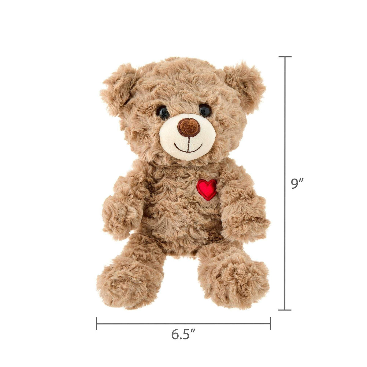 Small Bear Plush, Brown, 7", Valentine's Day by Way To Celebrate