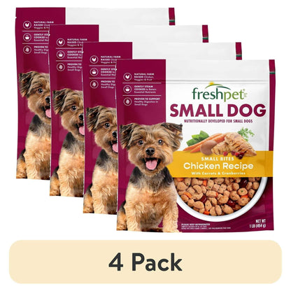 Freshpet Fresh Dog Food, Small Dog Chicken Recipe, Small Bites Freshly Roasted Meals, 1 lb.