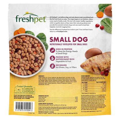 Freshpet Fresh Dog Food, Small Dog Chicken Recipe, Small Bites Freshly Roasted Meals, 1 lb.