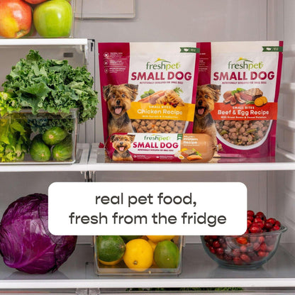 Freshpet Fresh Dog Food, Small Dog Chicken Recipe, Small Bites Freshly Roasted Meals, 1 lb.
