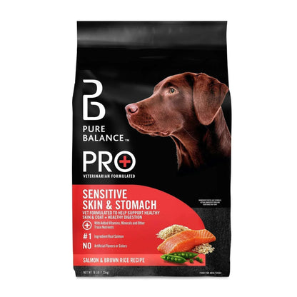 Pure Balance Pro+ Sensitive Skin & Stomach Dog Food, Salmon & Rice Recipe