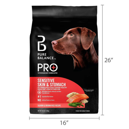 Pure Balance Pro+ Sensitive Skin & Stomach Dog Food, Salmon & Rice Recipe