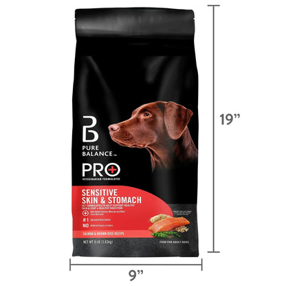 Pure Balance Pro+ Sensitive Skin & Stomach Dog Food, Salmon & Rice Recipe