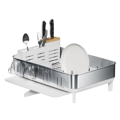 simplehuman Steel Frame Dishrack with Knife Block
