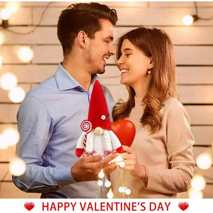 Ayieyill Valentines Day Decor 2pcs Valentine Gnomes Plush Valentines Day Decoration Valentines Home Table Decor Scandinavian Tomte Elf Gnomes Ornaments Sweet Valentines Day Gifts for Him Her