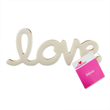 Love Tabletop Decoration, Cream, 4" x 9", Valentine's Day by Way To Celebrate