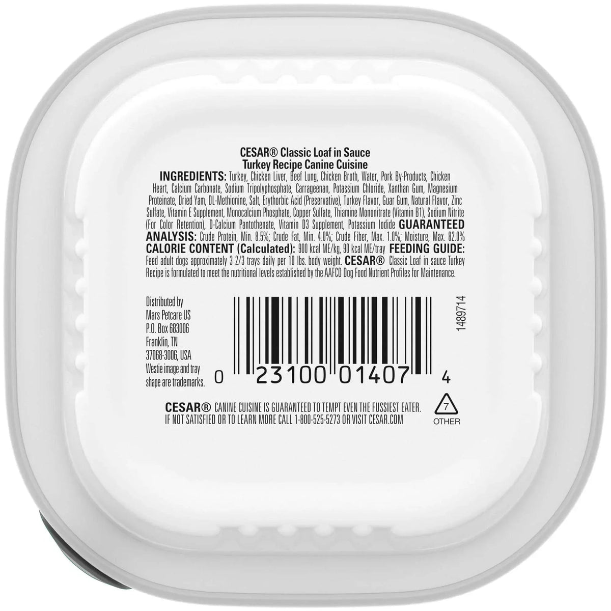 (3 pack) Cesar Filets in Gravy Turkey Recipe Flavor Adult Wet Dog Food, 3.5 oz Tray