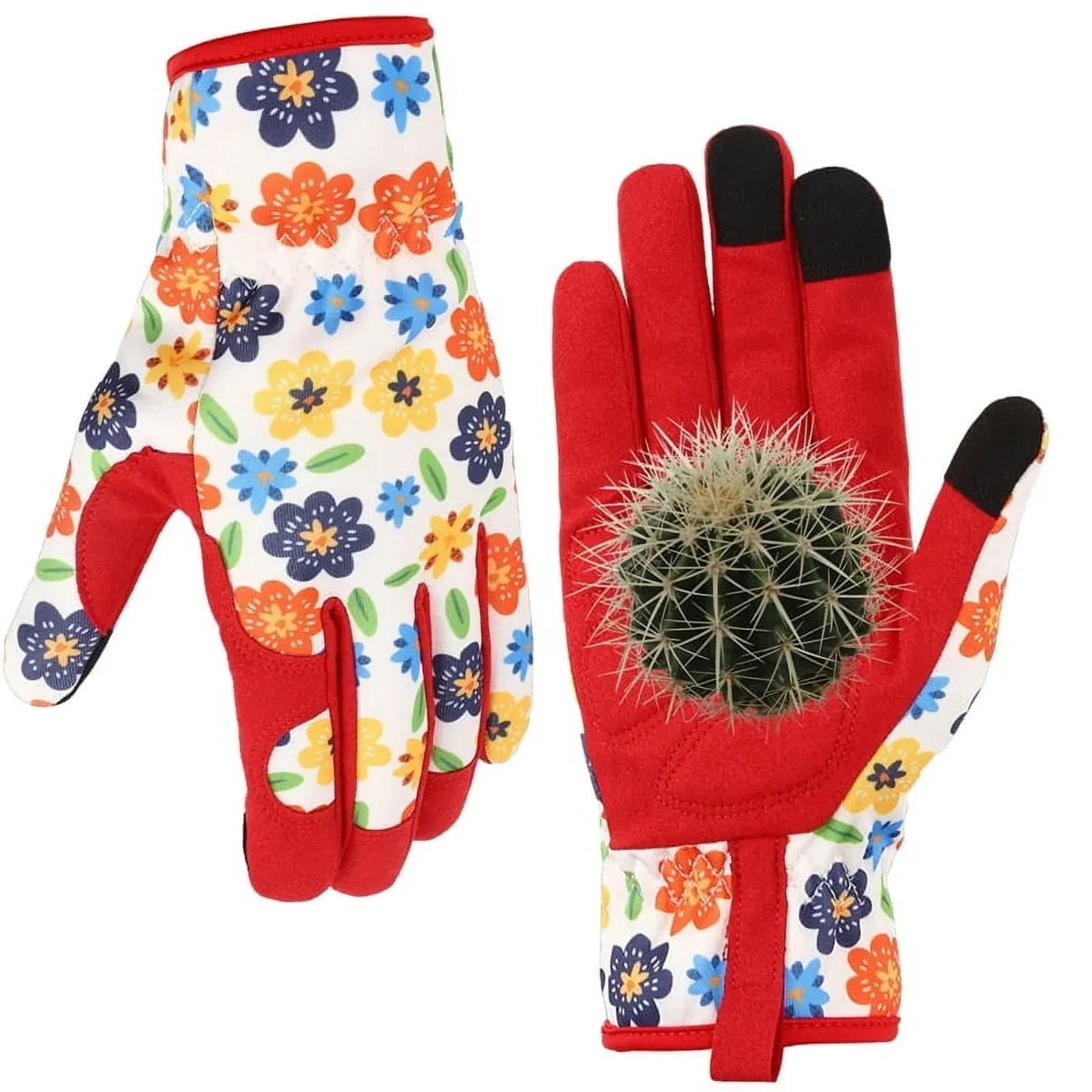 Hengguang Gardening Gloves for Women - Thorn Proof & Puncture Resistant, Breathable Floral Gloves for Rose Pruning,Mother's Day Gift (Floral Design)