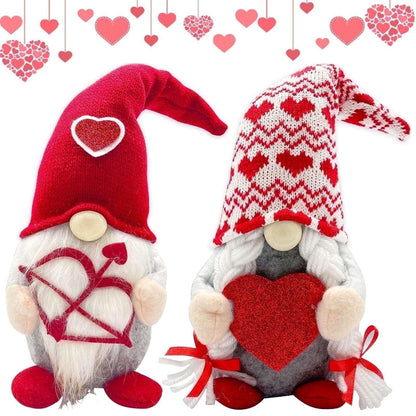 Molumo Valentines Day Decor 2 packs Valentine Day Gnomes Plush Decorations for Home Table Decor Vday Gifts for Her, Girls