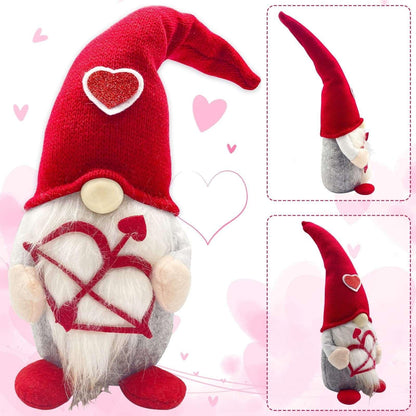 Molumo Valentines Day Decor 2 packs Valentine Day Gnomes Plush Decorations for Home Table Decor Vday Gifts for Her, Girls