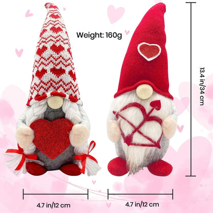 Molumo Valentines Day Decor 2 packs Valentine Day Gnomes Plush Decorations for Home Table Decor Vday Gifts for Her, Girls