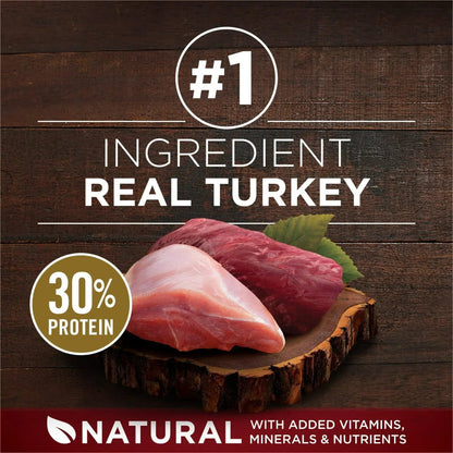 Purina One True Instinct Dry Dog Food for Adult Dogs, High Protein Real Turkey & Venison, 15 lb Bag