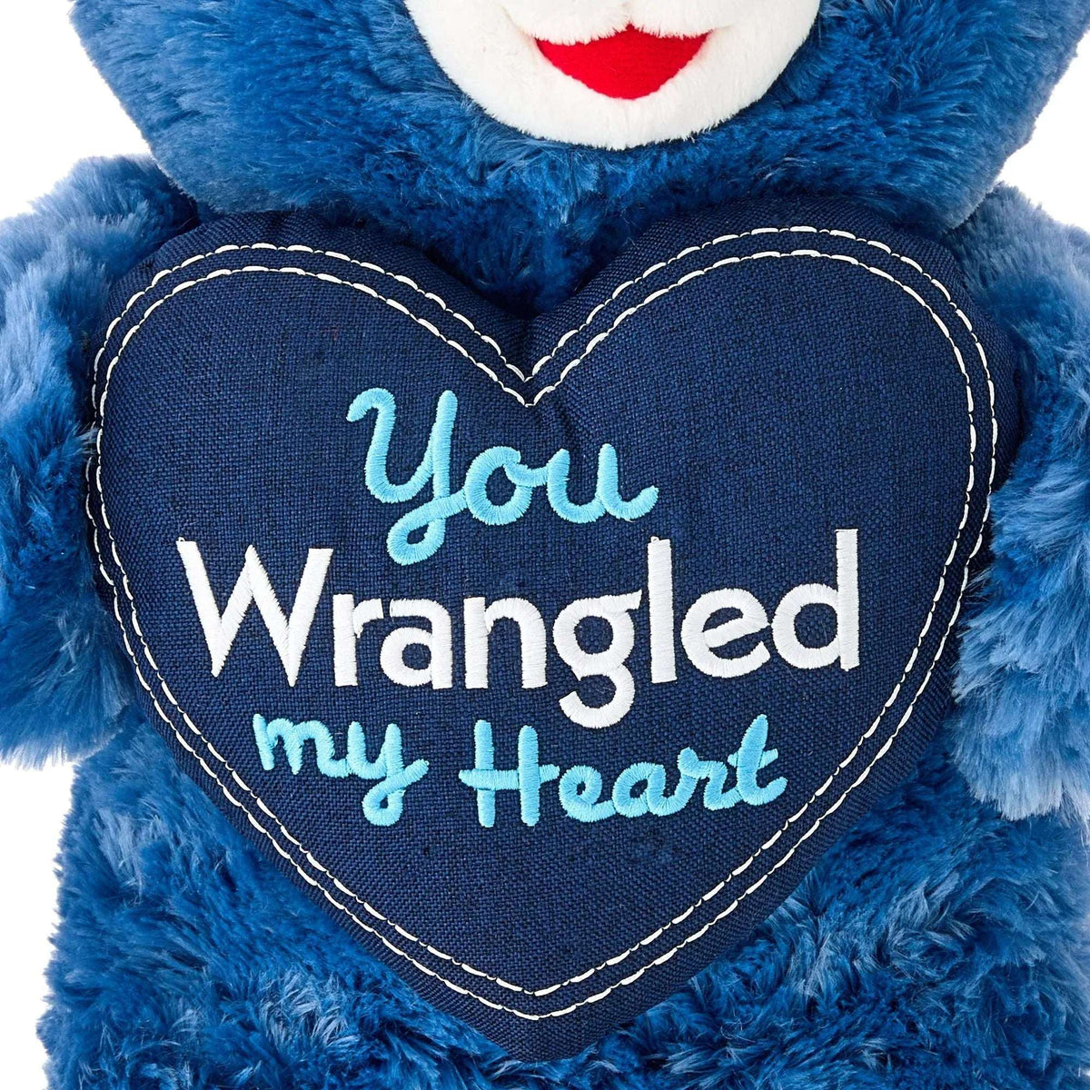 Large Sweetheart You Wrangled My Heart Teddy Bear Plush, Blue, 21", Valentine's Day by Way To Celebrate