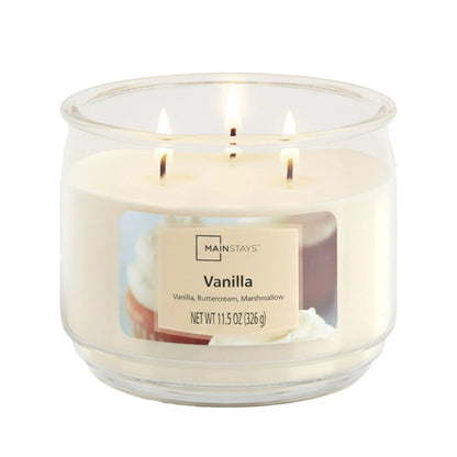Mainstays 3-Wick Scented Glass Jar Candle, 11.5oz.