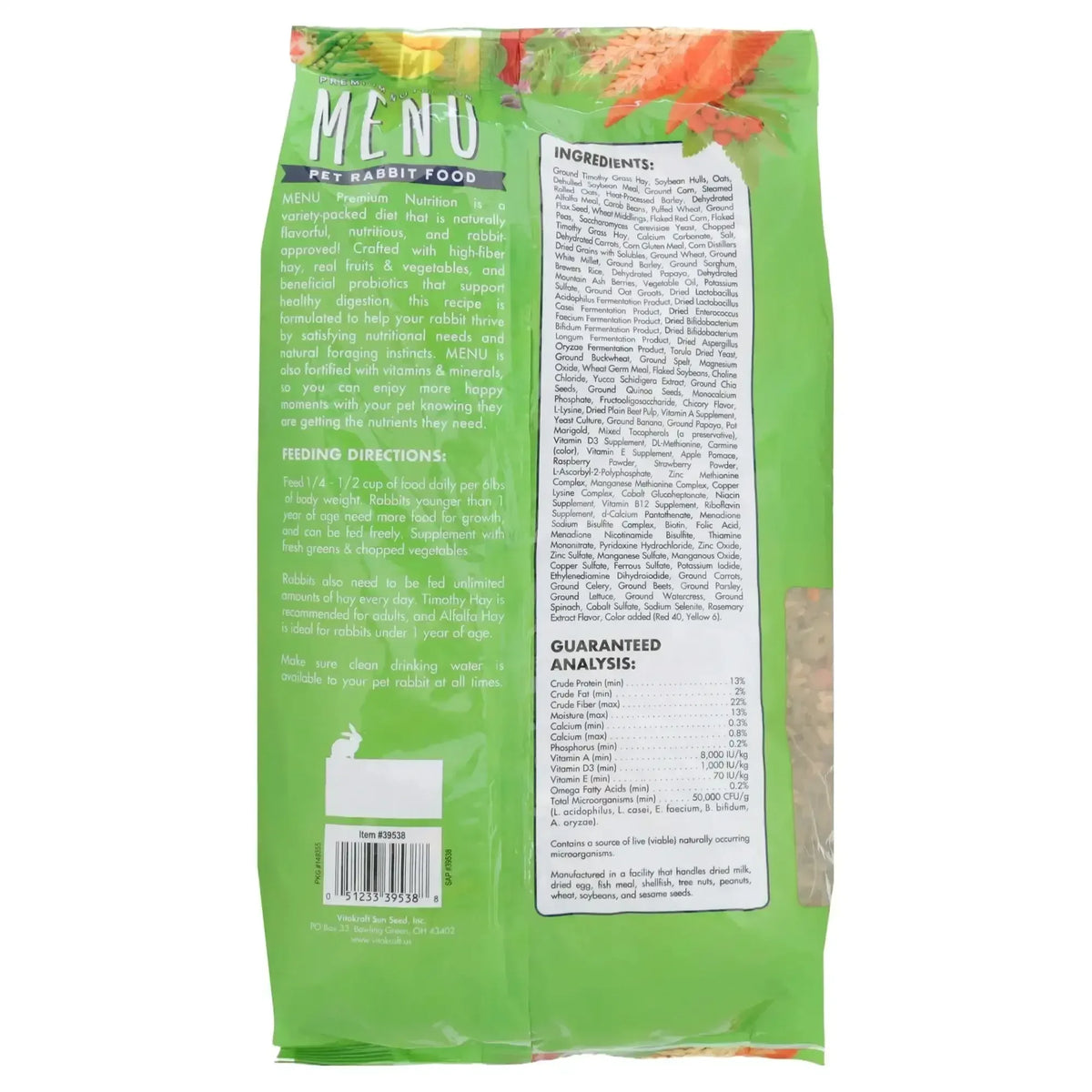 Vitakraft Menu Premium Rabbit Food